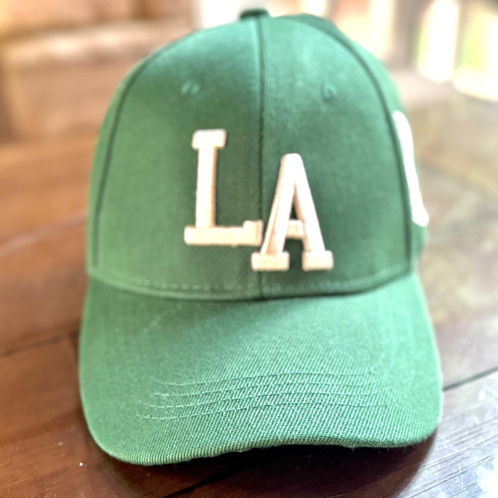 A Baseball Cap Hat Adjustable Strapback Embroidered Logo Green Y2K Streetwear